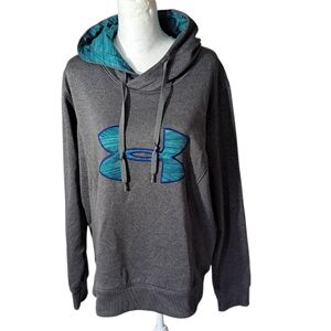 Under Armour LG Hoodie UA Teal Logo OFFERS✅️ EUC❤️❤️❤️❤️